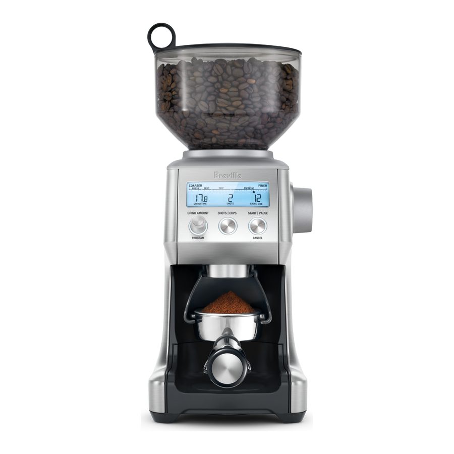 Breville Smart Grinder Pro with its portafilter cradle