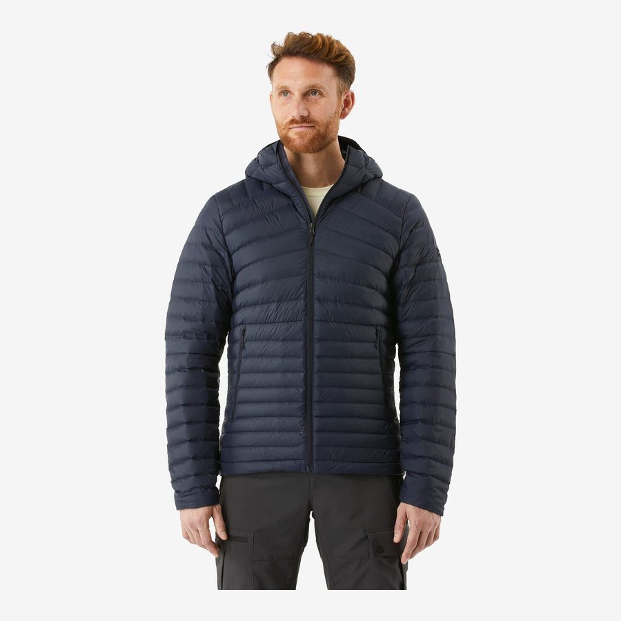 Decathlon Simond men's MT100 hooded down puffer in navy