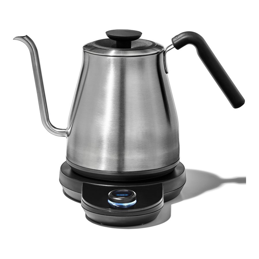 OXO Brew Adjustable Temperature Pour-Over Kettle on its base