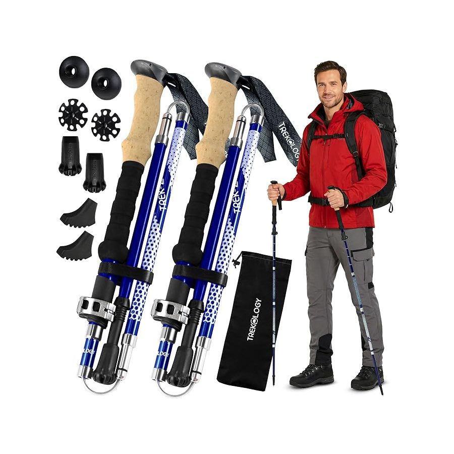 Trekology Trek-Z folding trekking poles with accessories